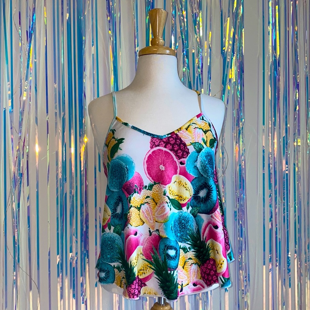 C.I. Castro • Kitsch Fun Fruit Print Flowy Tank